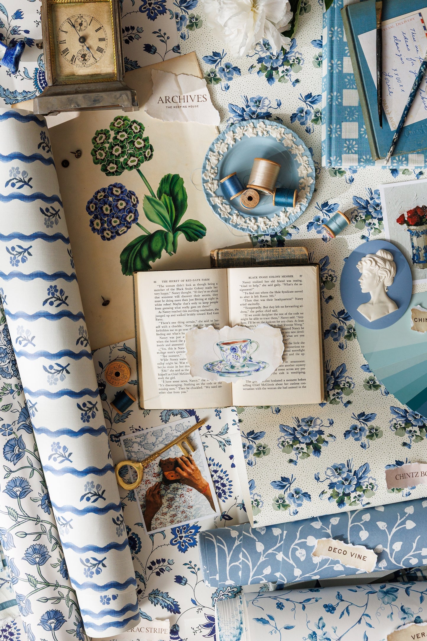 Chintz Bouquet - Blue (F)