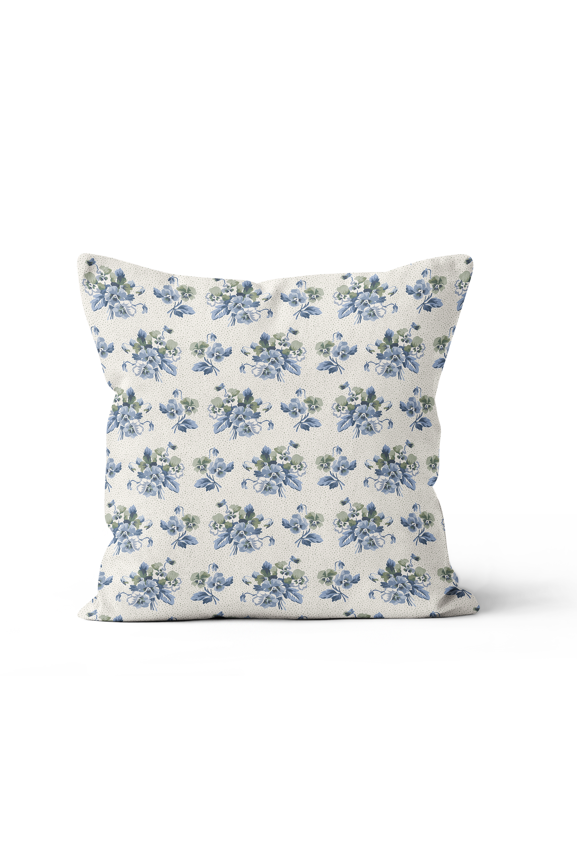 Chintz Bouquet Pillow in Blue