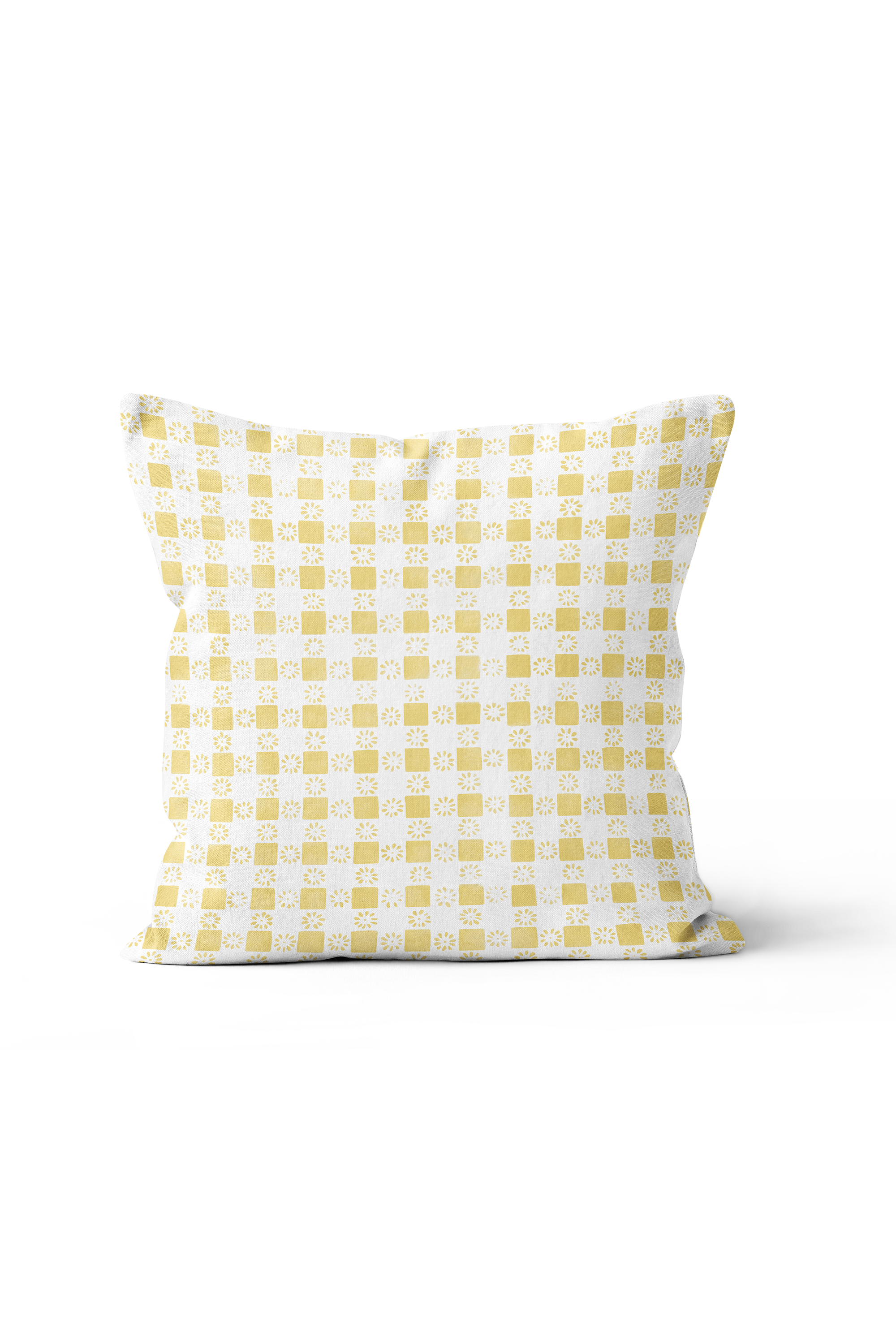 Coperta Check Pillow in Buttercup
