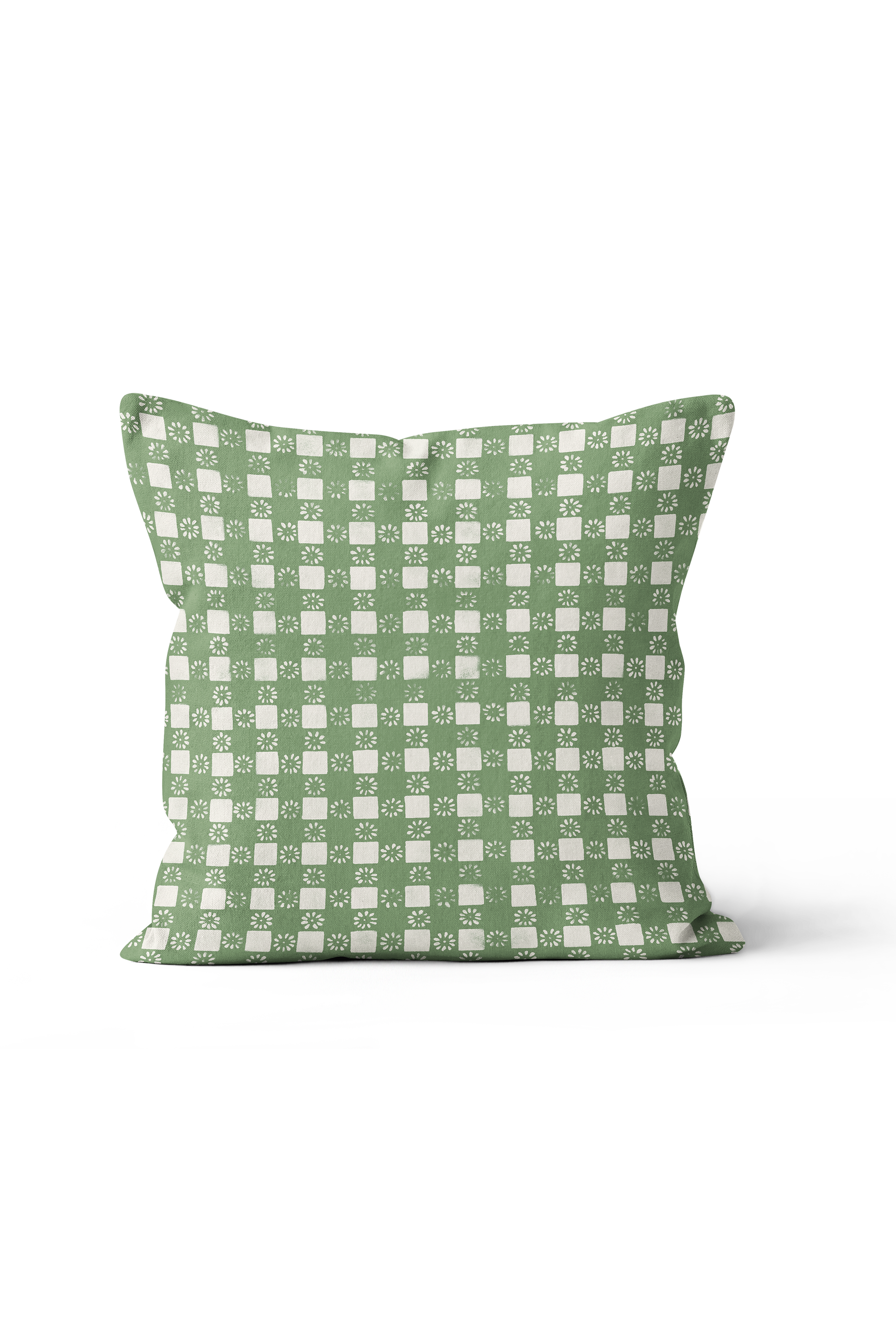 Coperta Check Pillow in Lawn