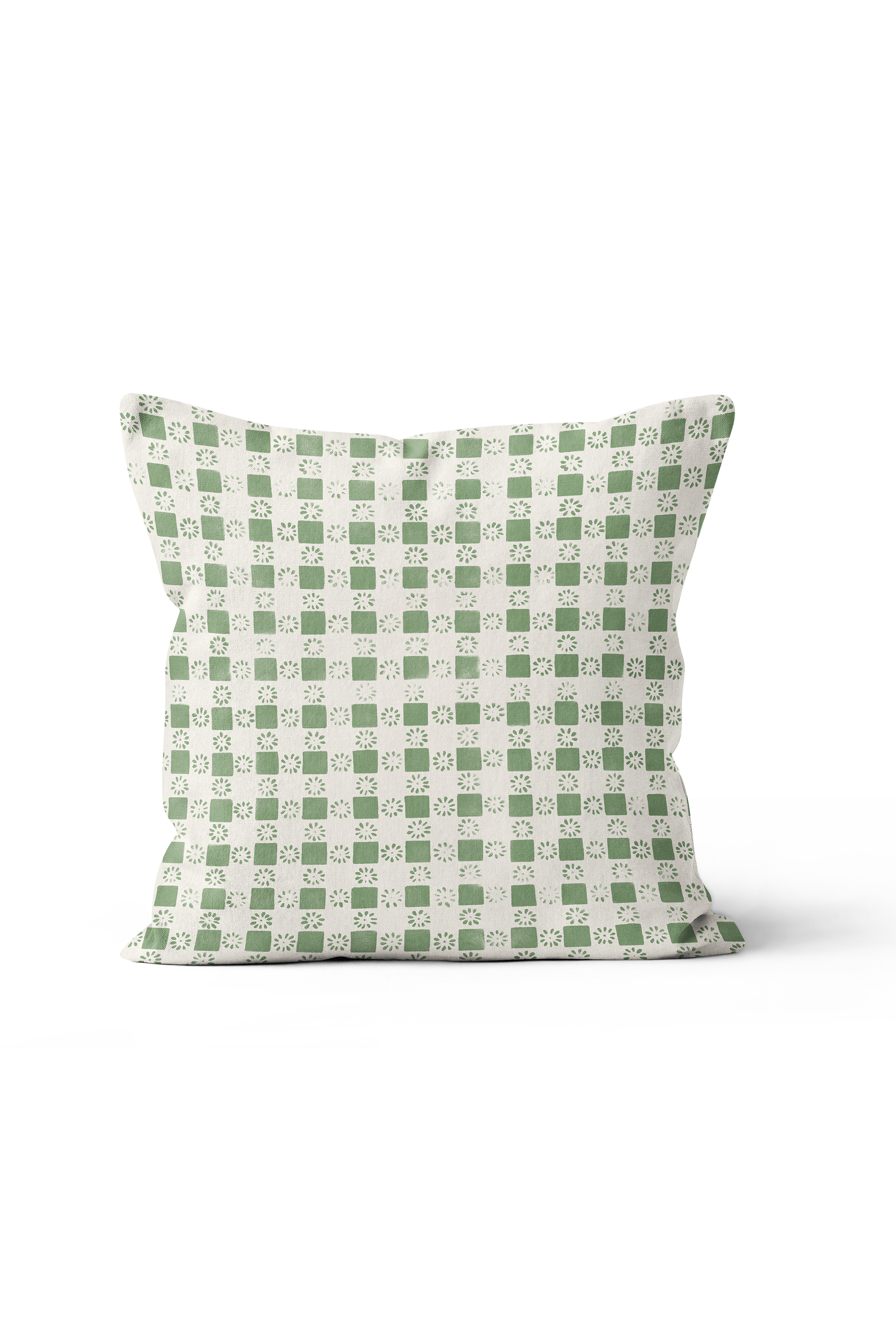 Coperta Check Pillow in Leaf