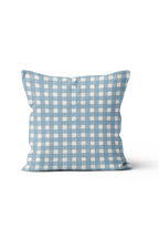 Coperta Check Pillow in Sky Blue