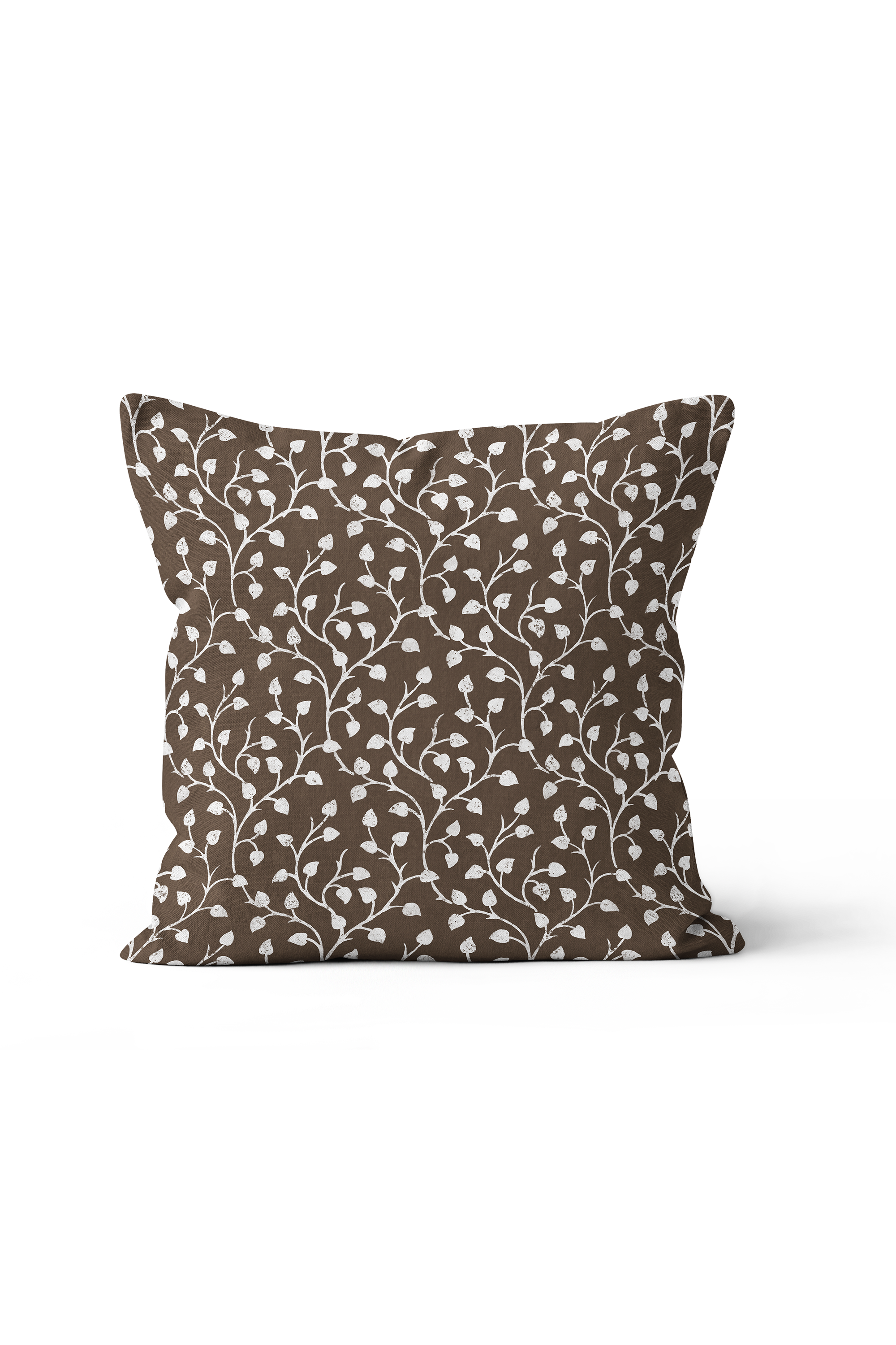 Deco Vine Pillow in Chestnut