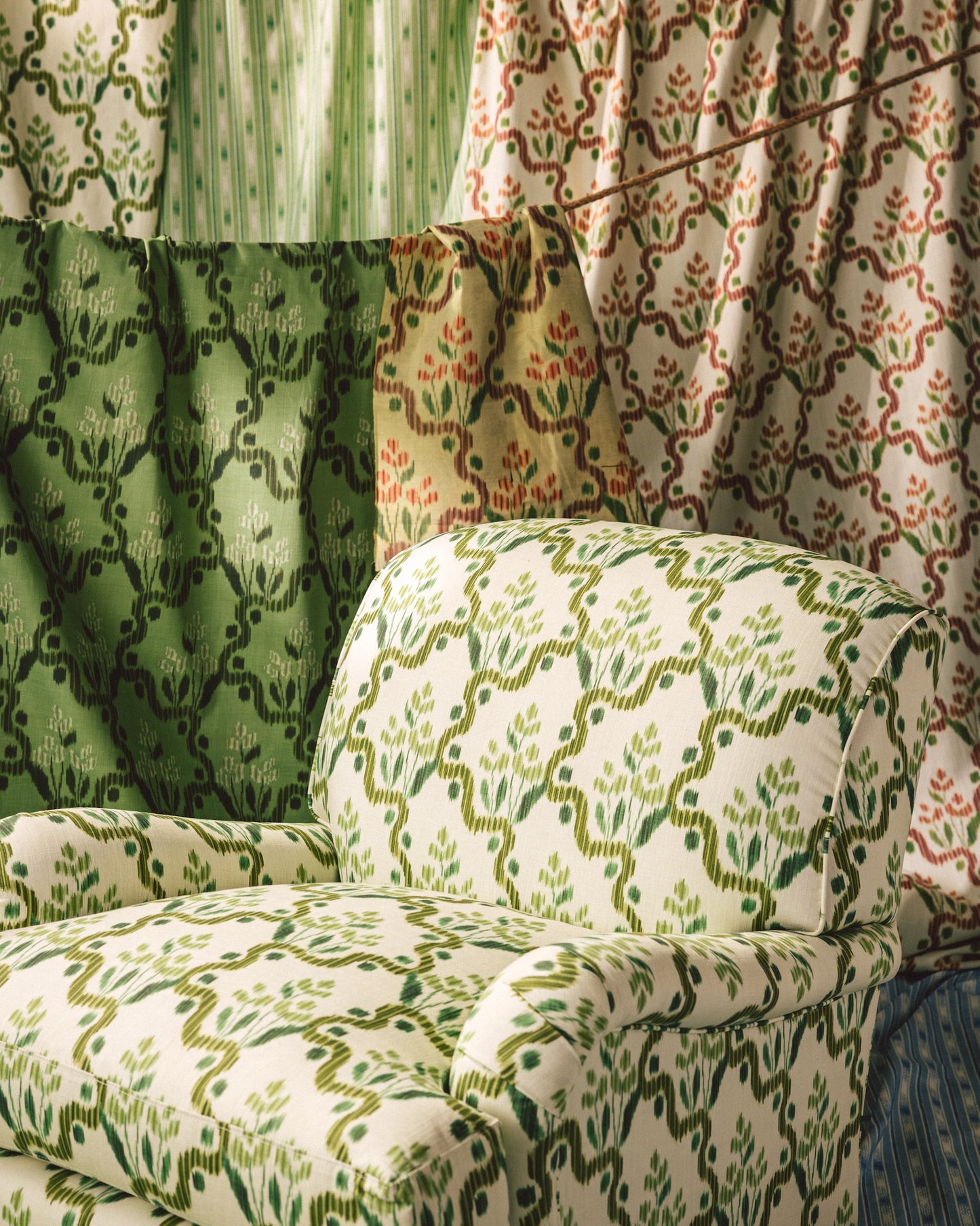 Heirloom Ogee Ikat - Olive (F)
