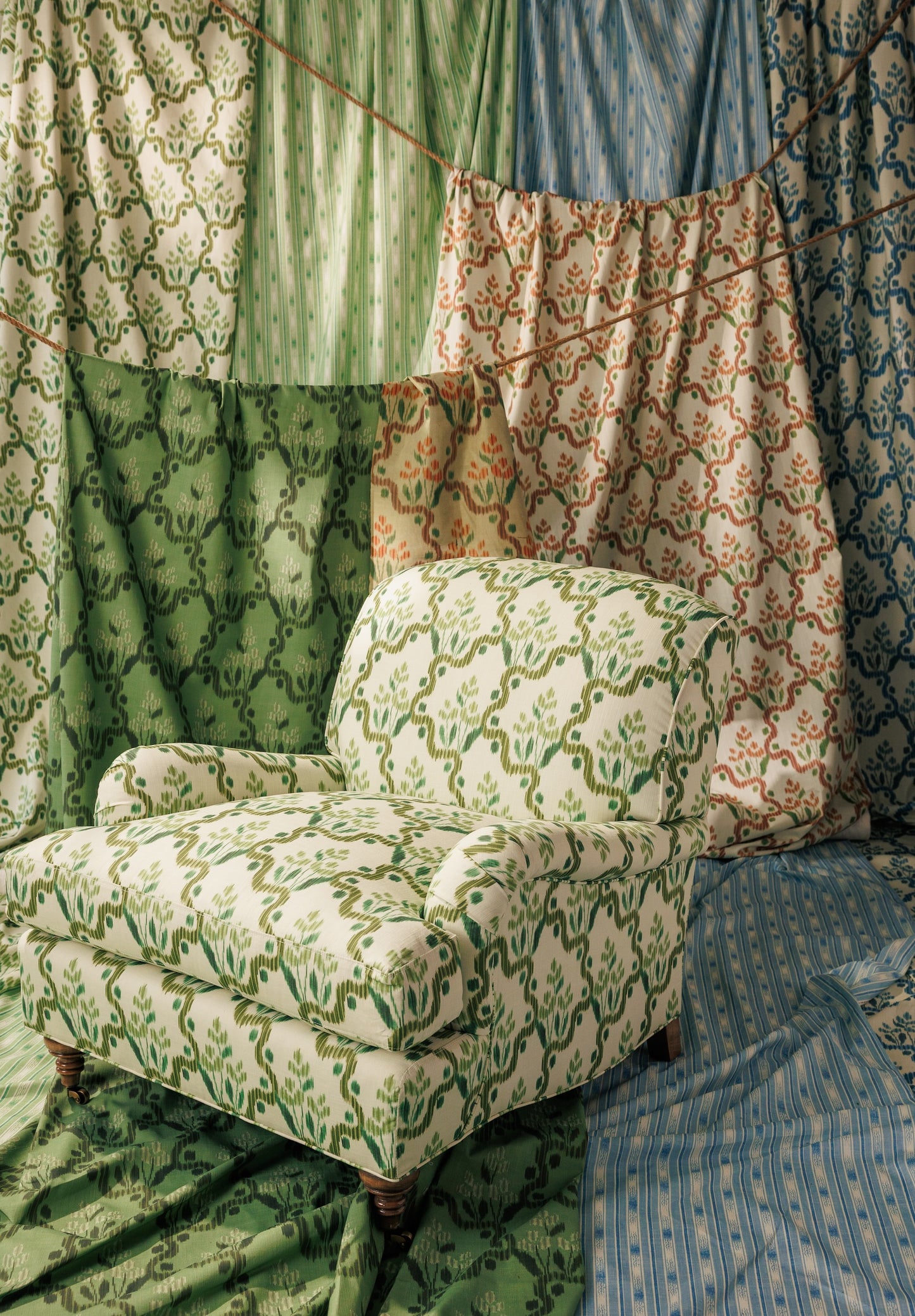 Heirloom Ogee Ikat - Olive (F)