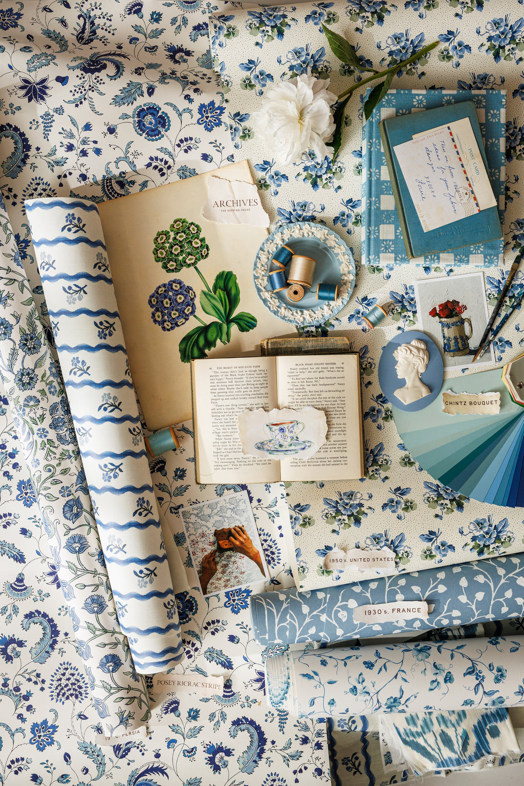 Chintz Bouquet - Blue (WP)