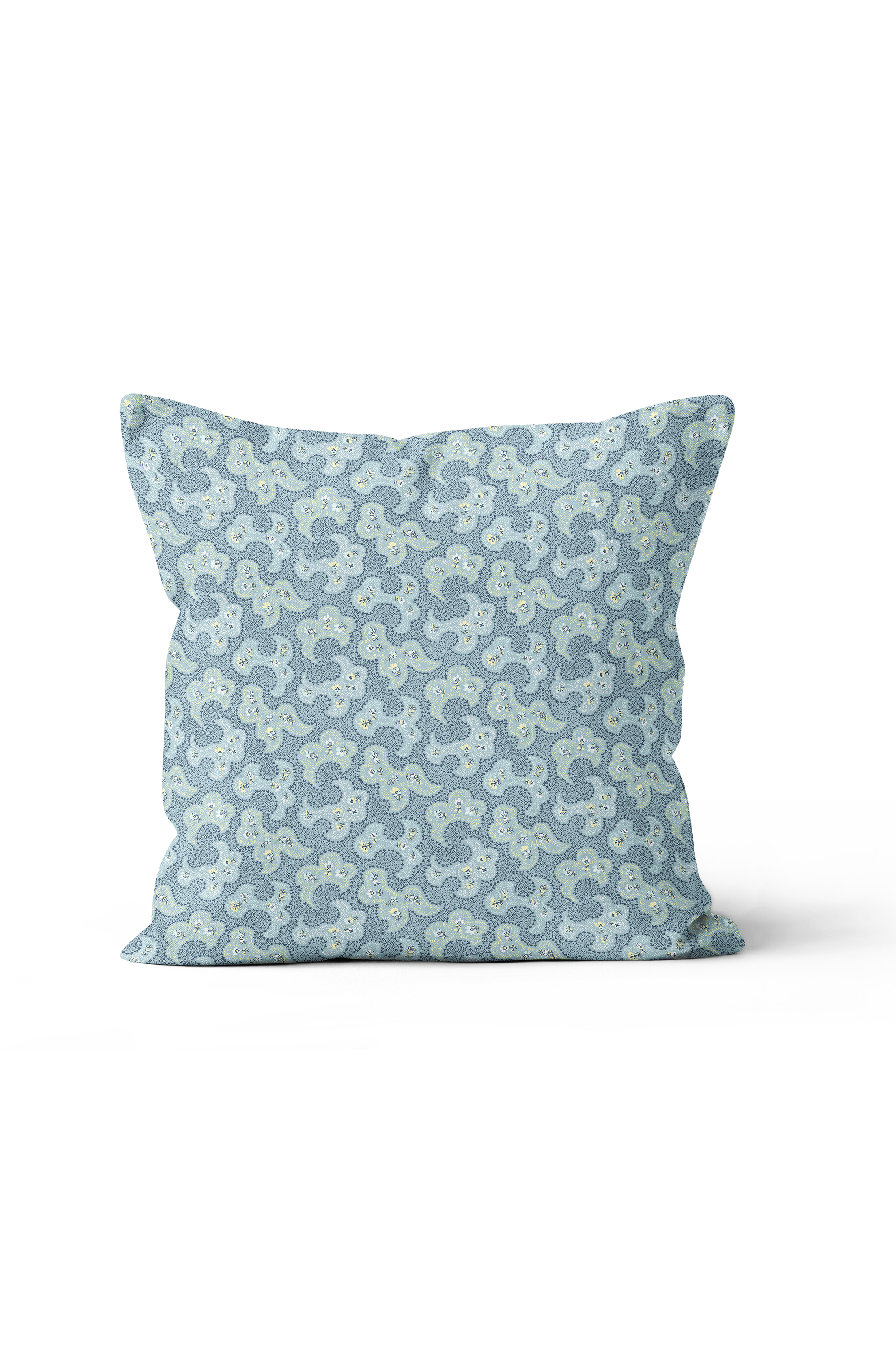 Gemma Pillow in Cerulean/Buttercup