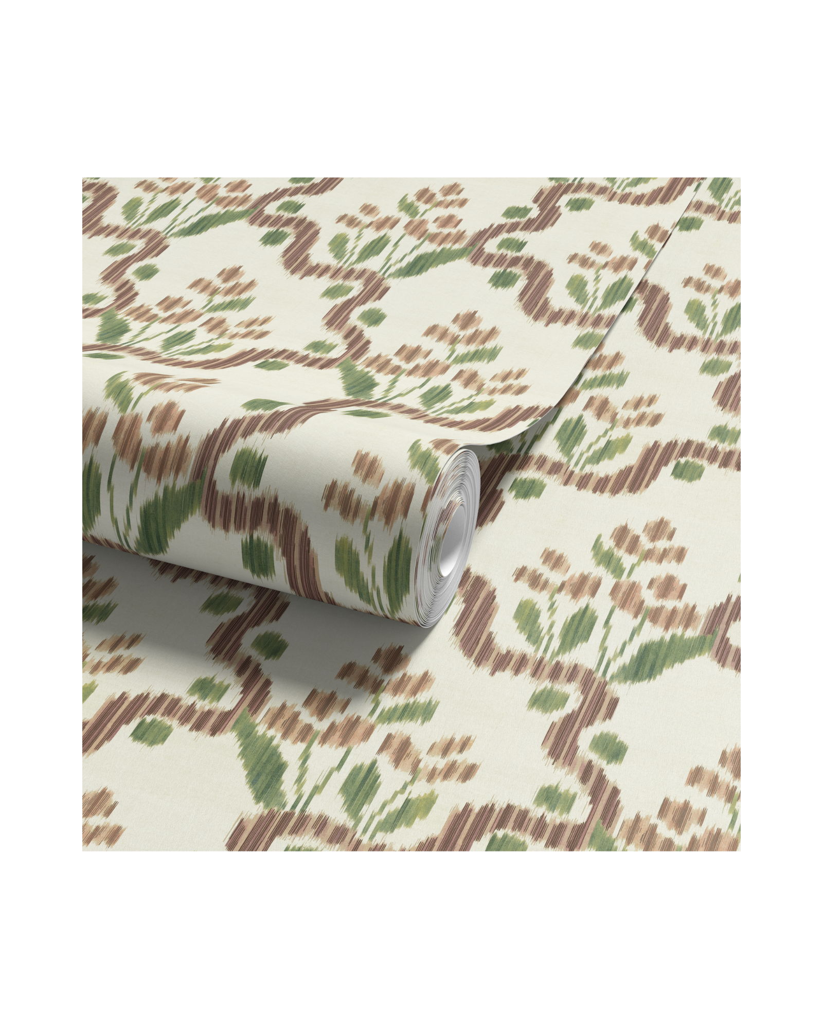Heirloom Ogee Ikat - Umber/Green (WP)