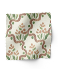 Heirloom Ogee Ikat - Umber/Green (F)