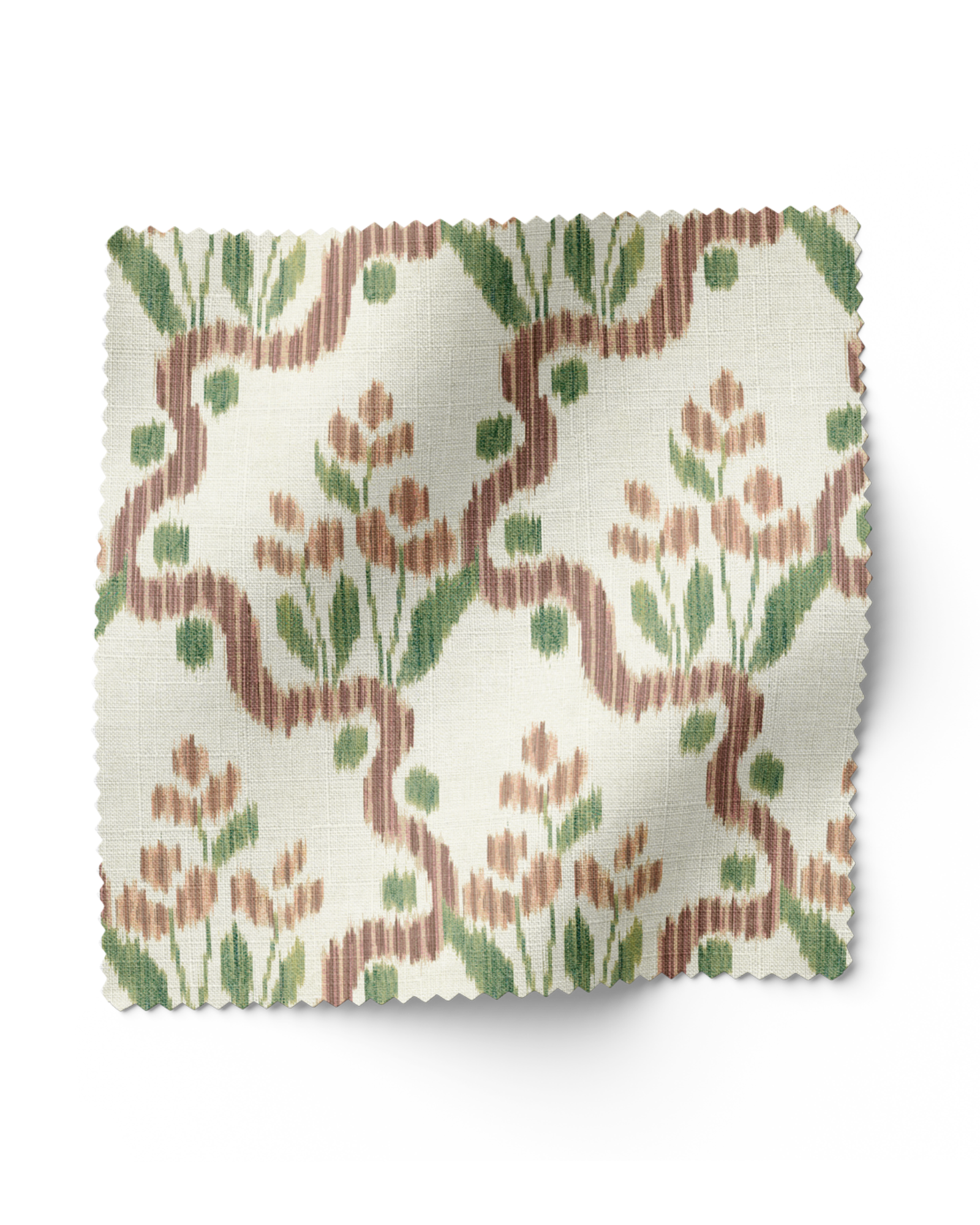 Heirloom Ogee Ikat - Umber/Green (F)