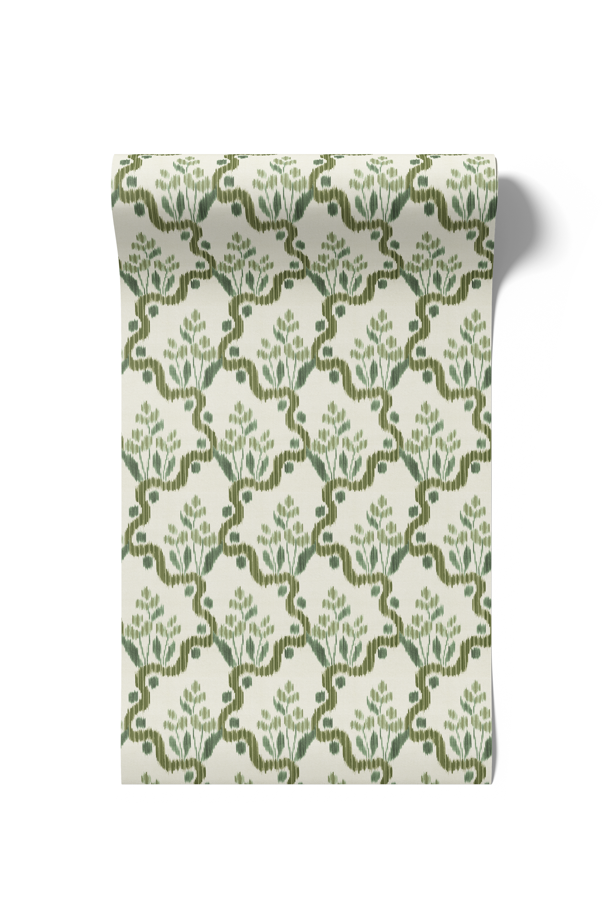 Heirloom Ogee Ikat - Olive (WP)