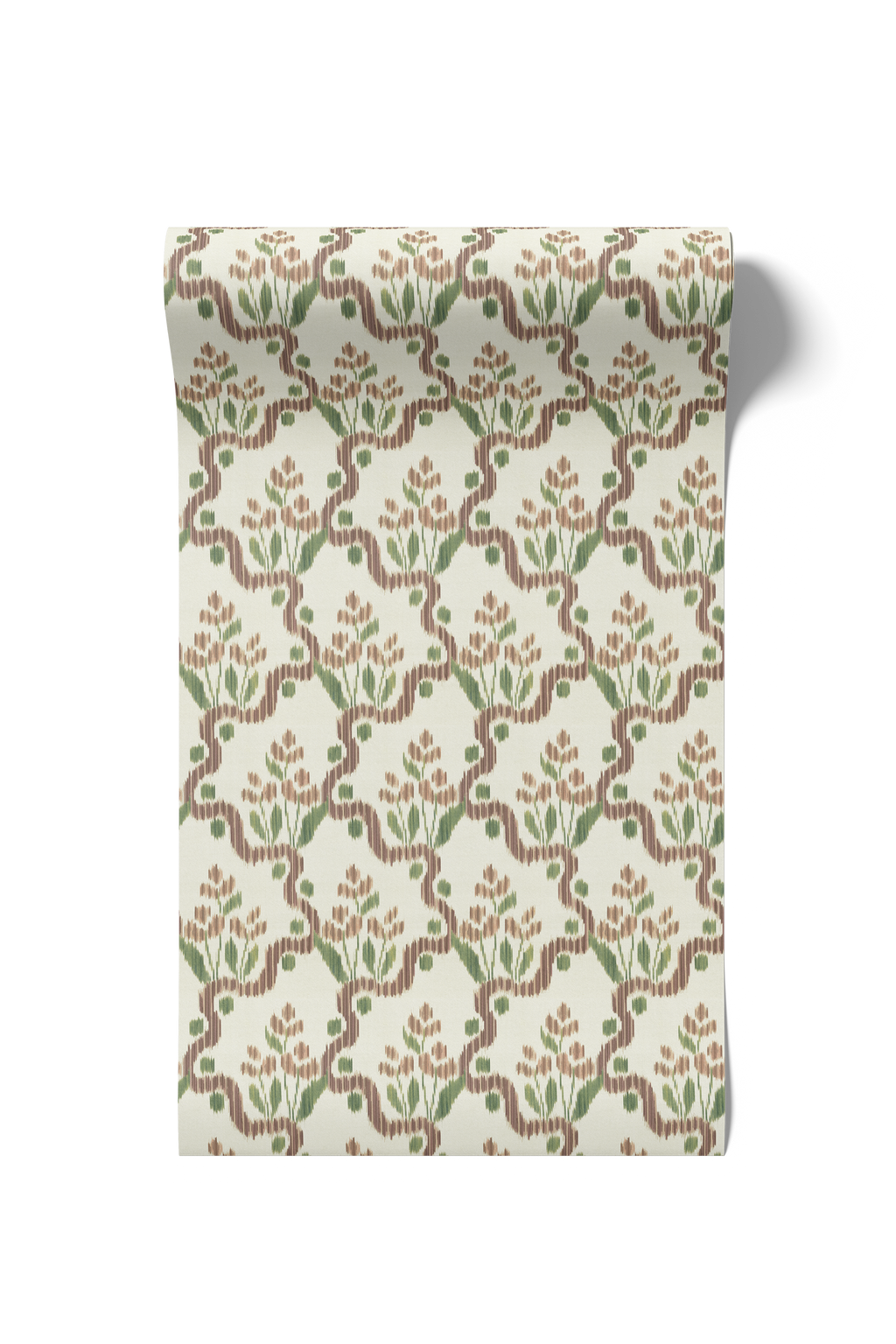 Heirloom Ogee Ikat - Umber/Green (WP)