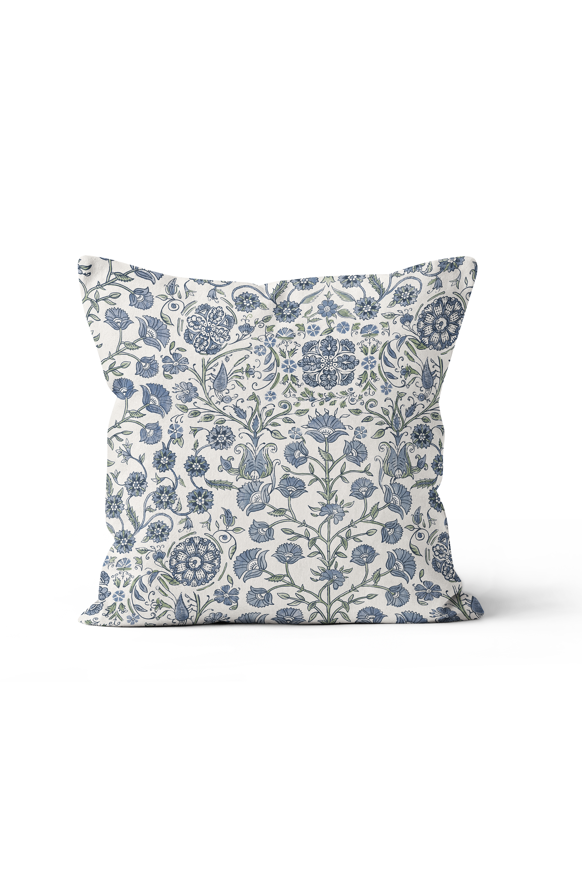 Indienne Chintz Pillow in Indigo