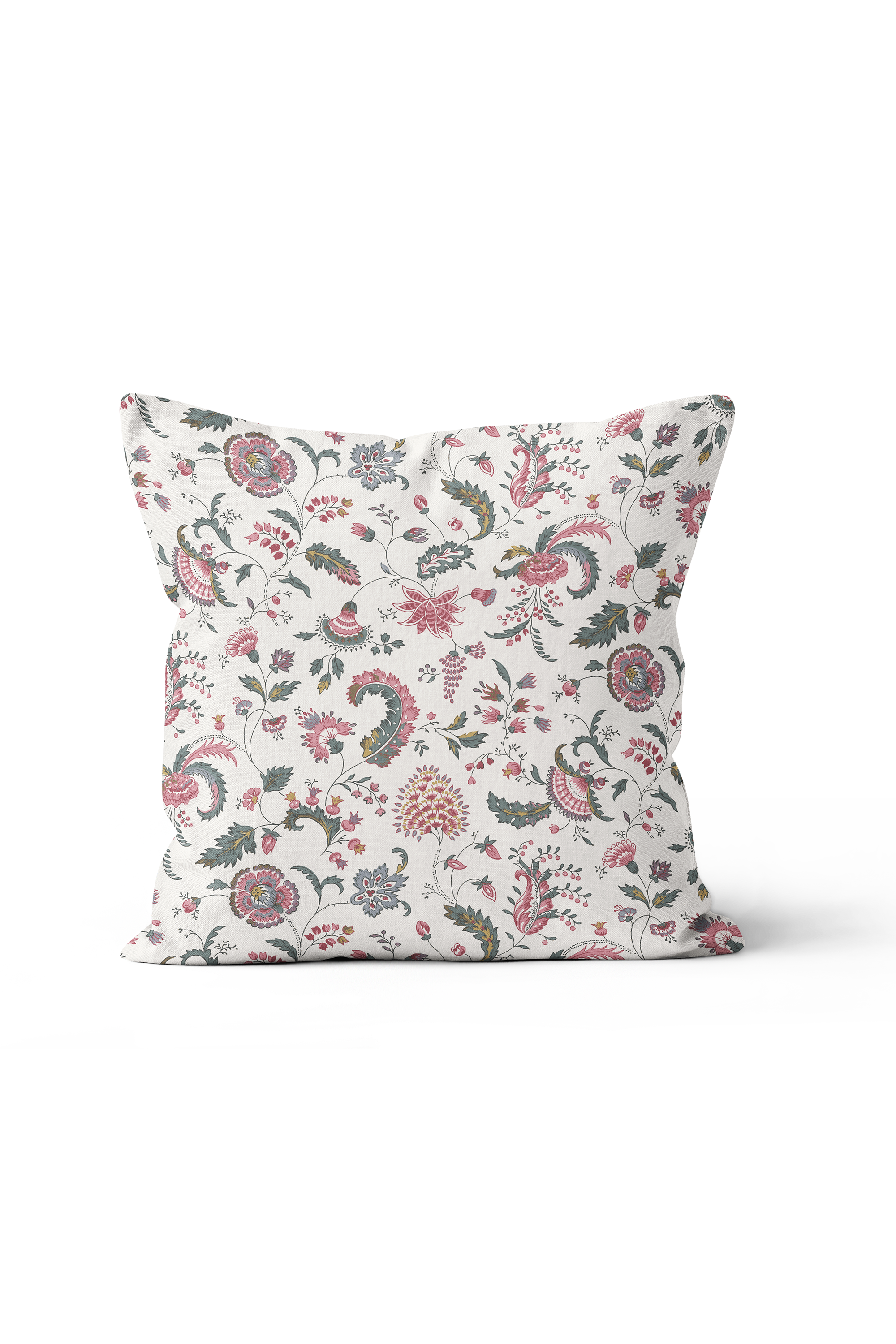 Indienne Jardin Pillow in Berry Multi