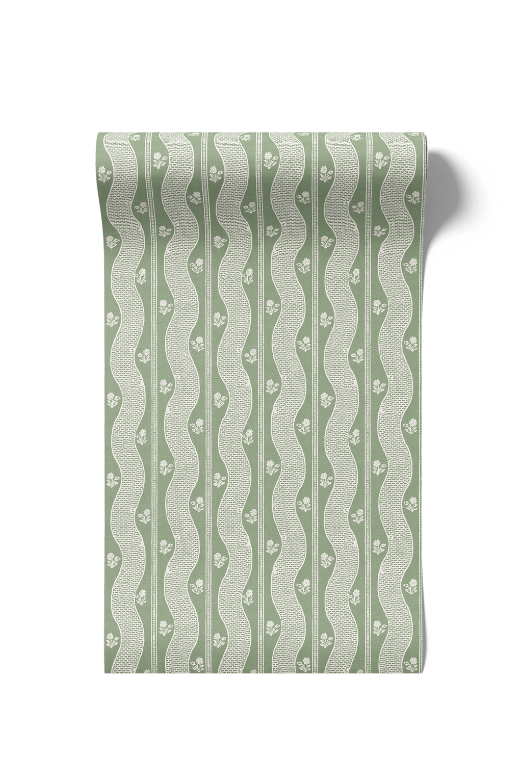 Indienne Fleuri - Sage (WP)