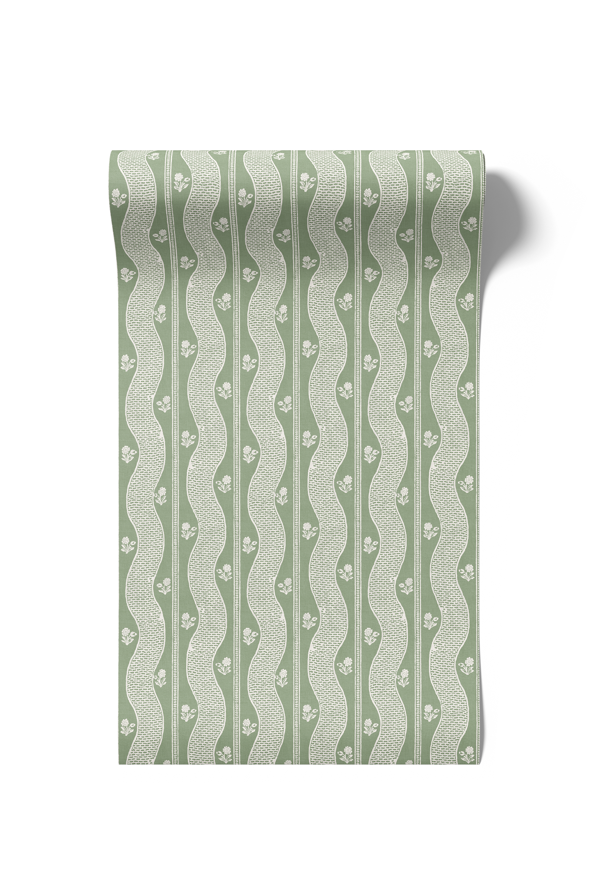 Indienne Fleuri - Sage (WP)