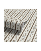Juniper Floral Stripe - Blue/Chocolate (WP)