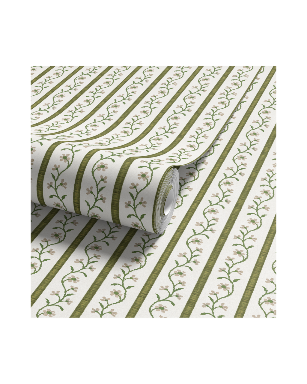 Juniper Floral Stripe - Petal/Pistachio (WP)