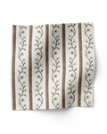 Juniper Floral Stripe - Blue/Chocolate (F)