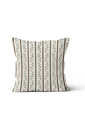 Juniper Floral Stripe Pillow in Blue/Chocolate