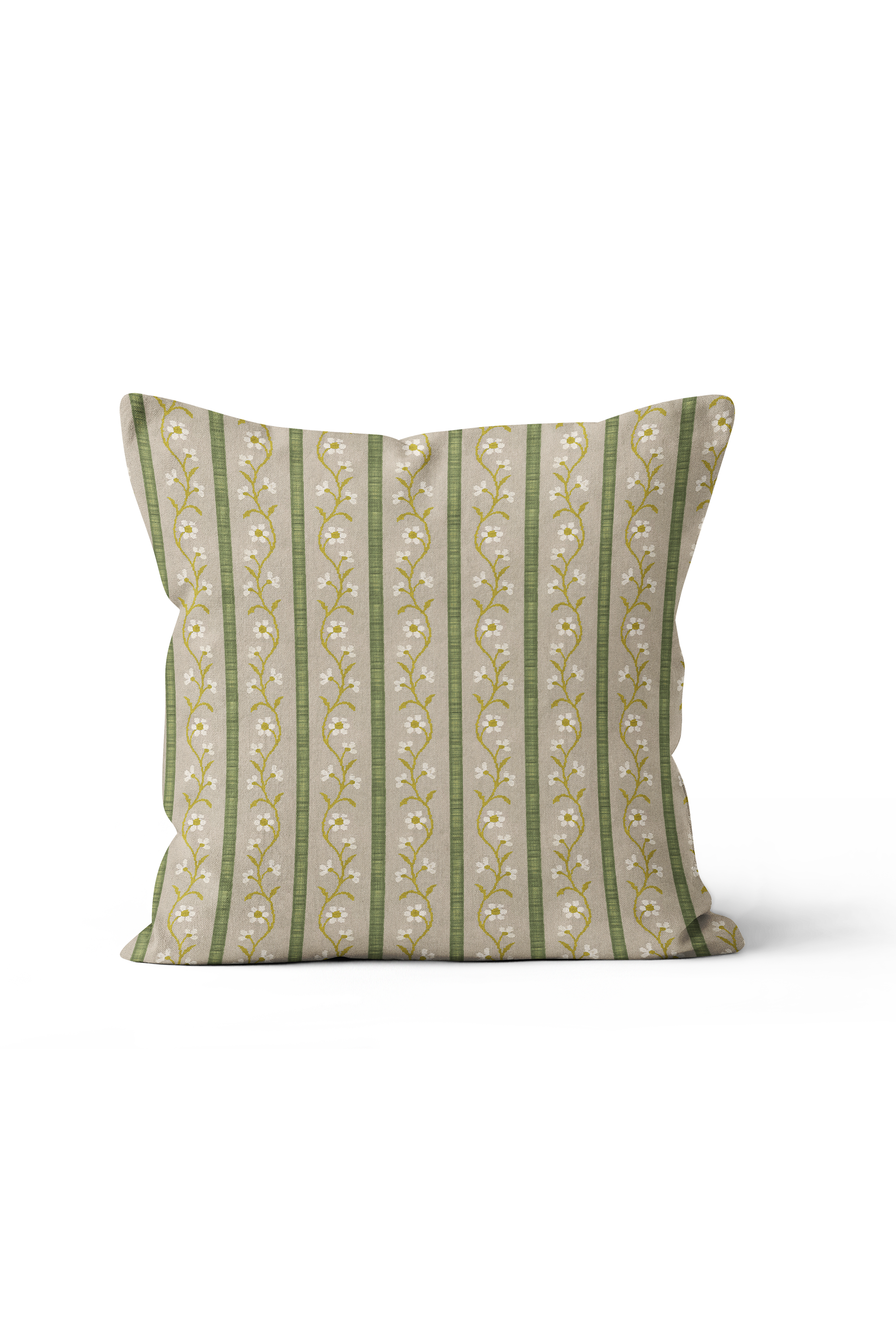 Juniper Floral Stripe Pillow in Citrine Multi