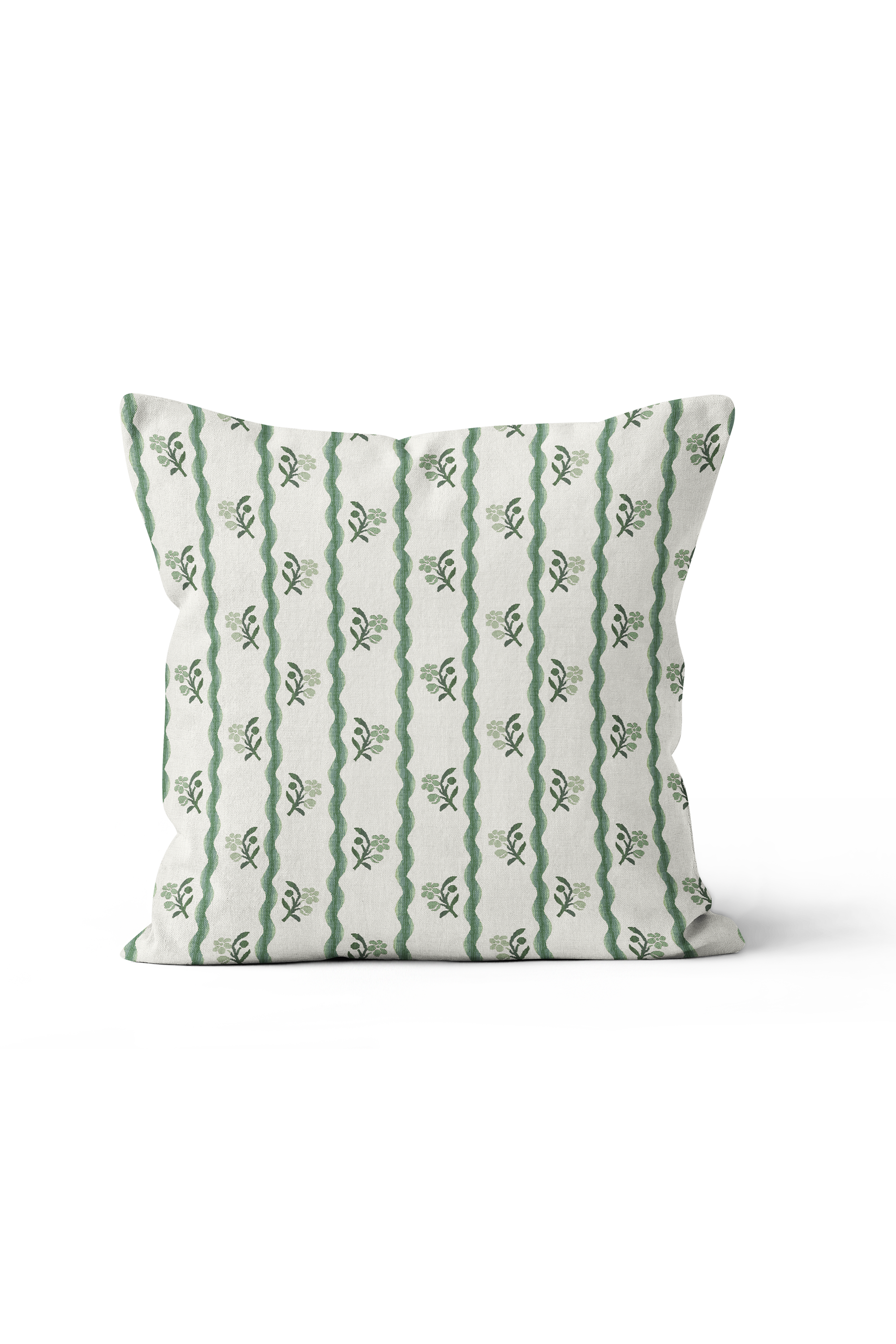 Posey Ricrac Stripe Pillow in Grass