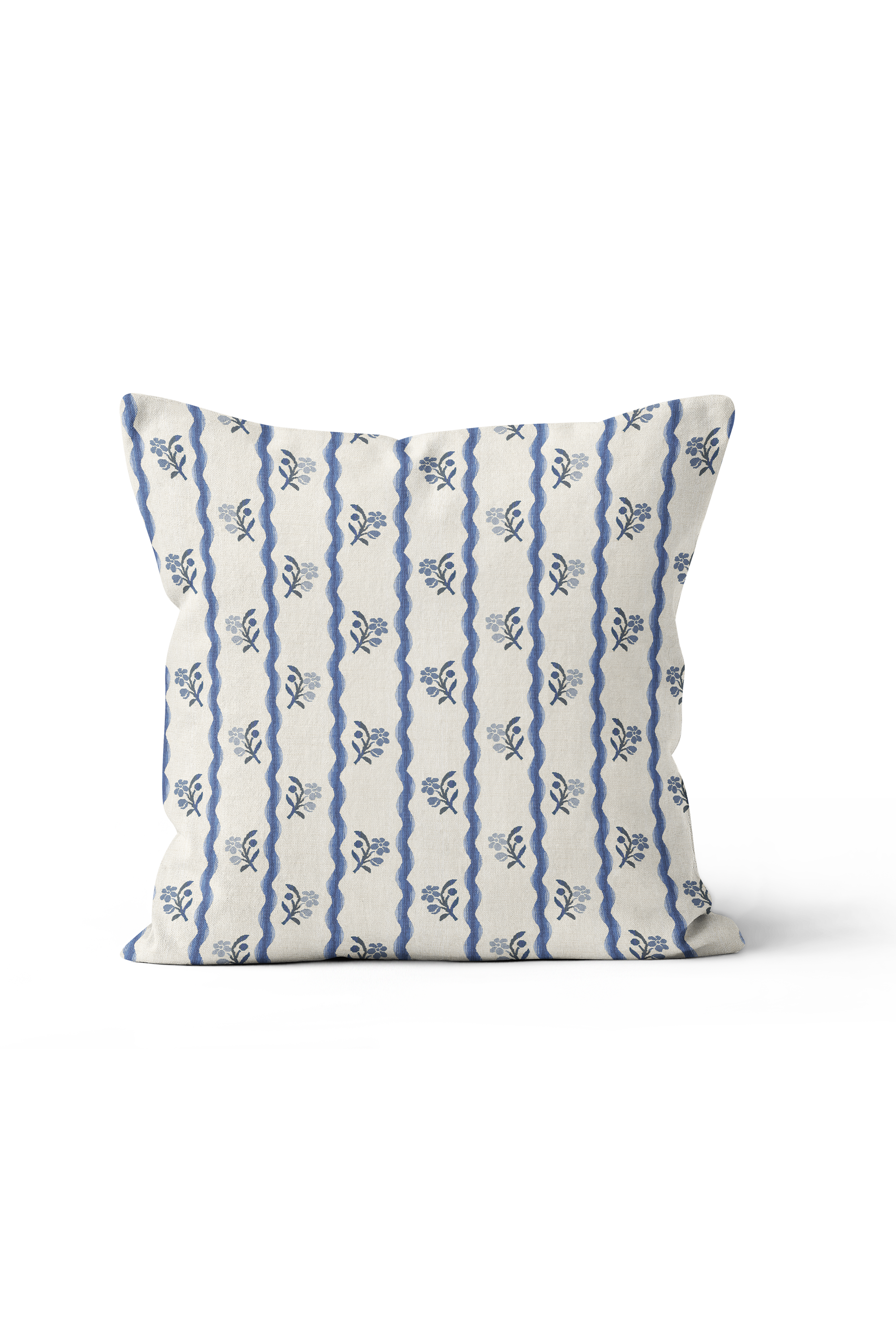 Posey Ricrac Stripe Pillow in Delft