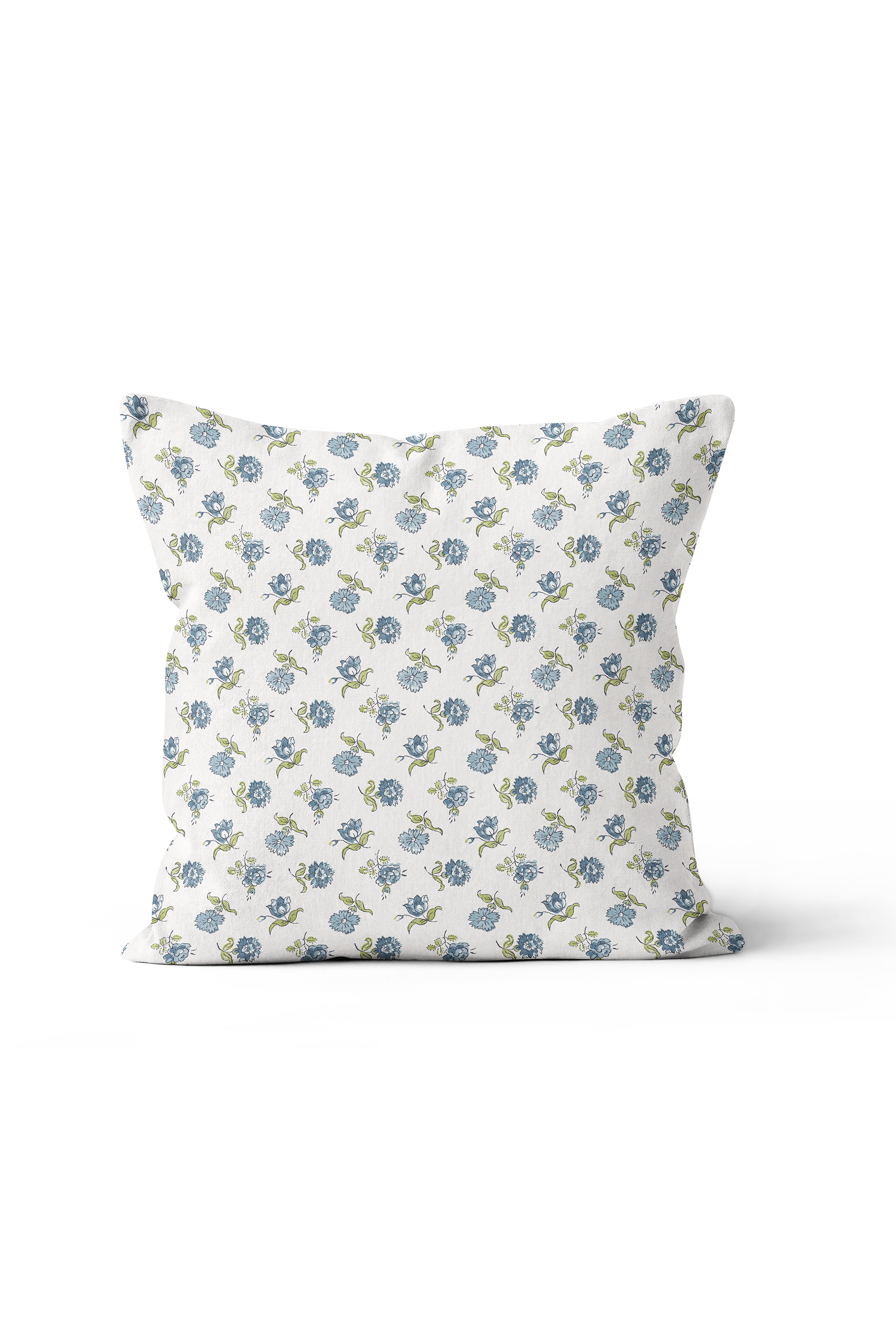 Tussie-Mussie Pillow in Blue/Green