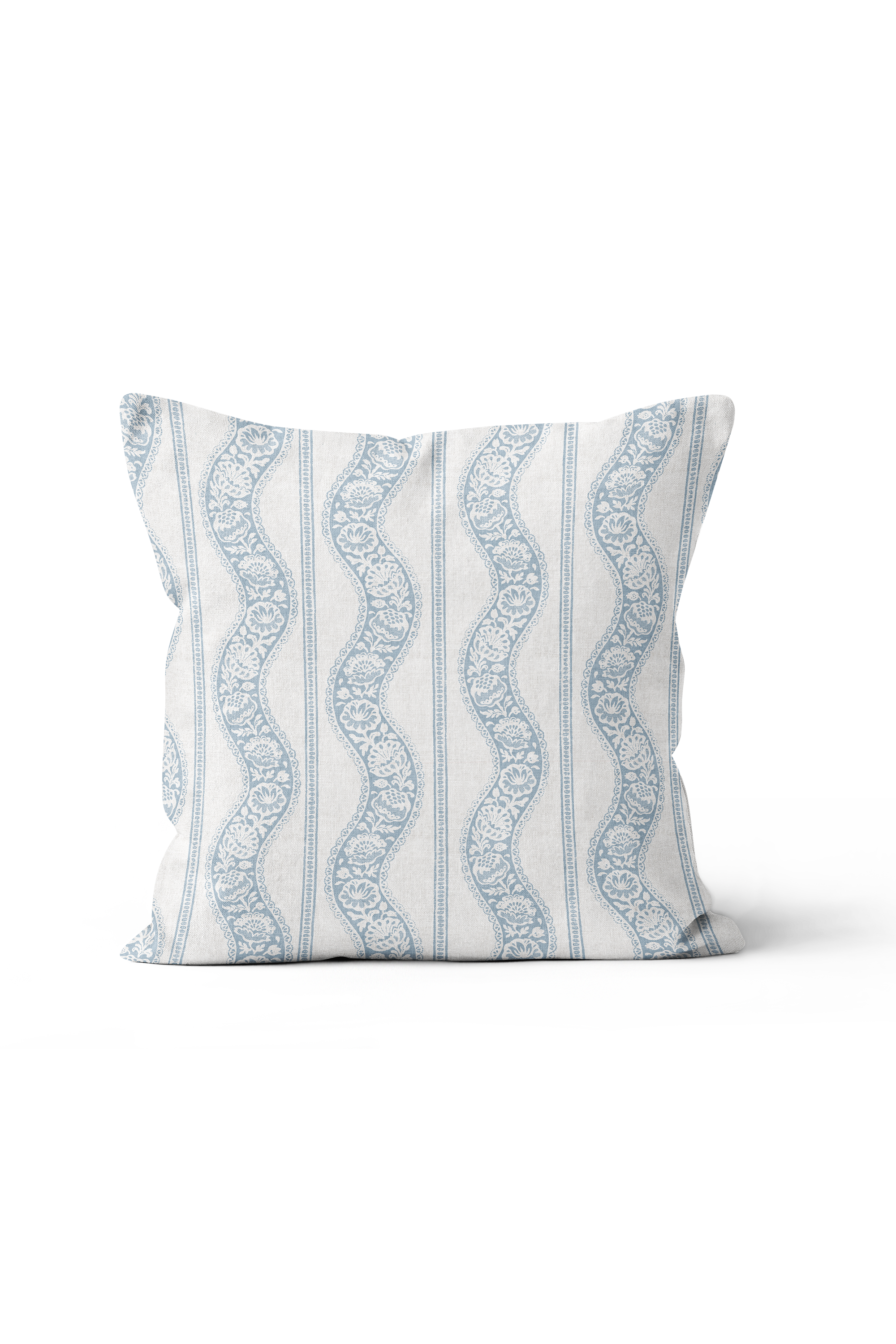 Wandering Toile Pillow in Cloud Blue